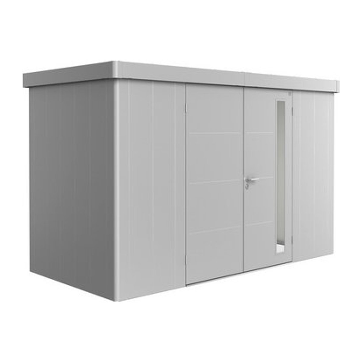 Biohort Gerätehaus Neo aus Metall in Silber und Grau, B/T: 348 x 222 cm - Bild 1