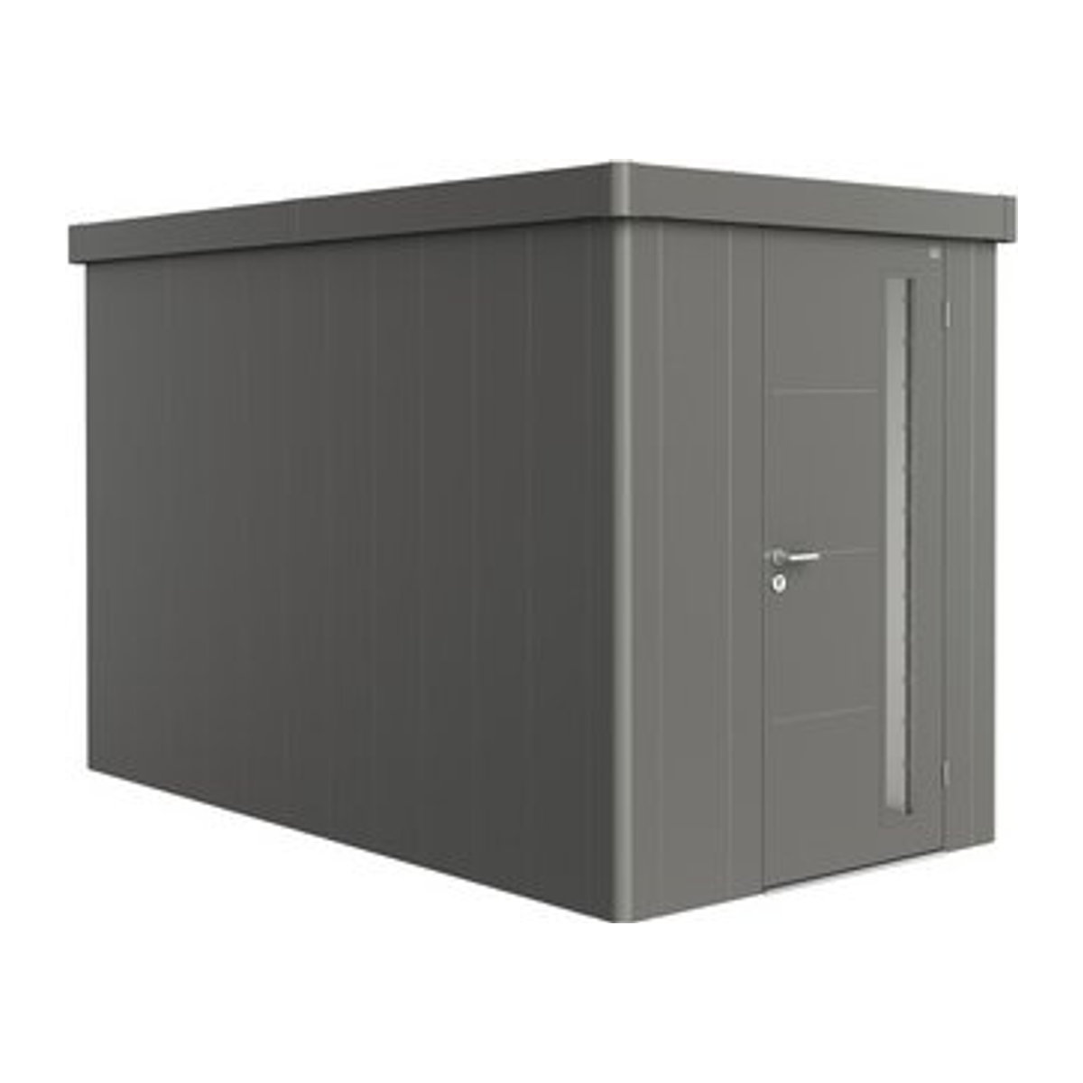 Biohort Gerätehaus Neo aus Stahl in Grau B/H/T: 180 x 222 x 348 cm - Bild 1