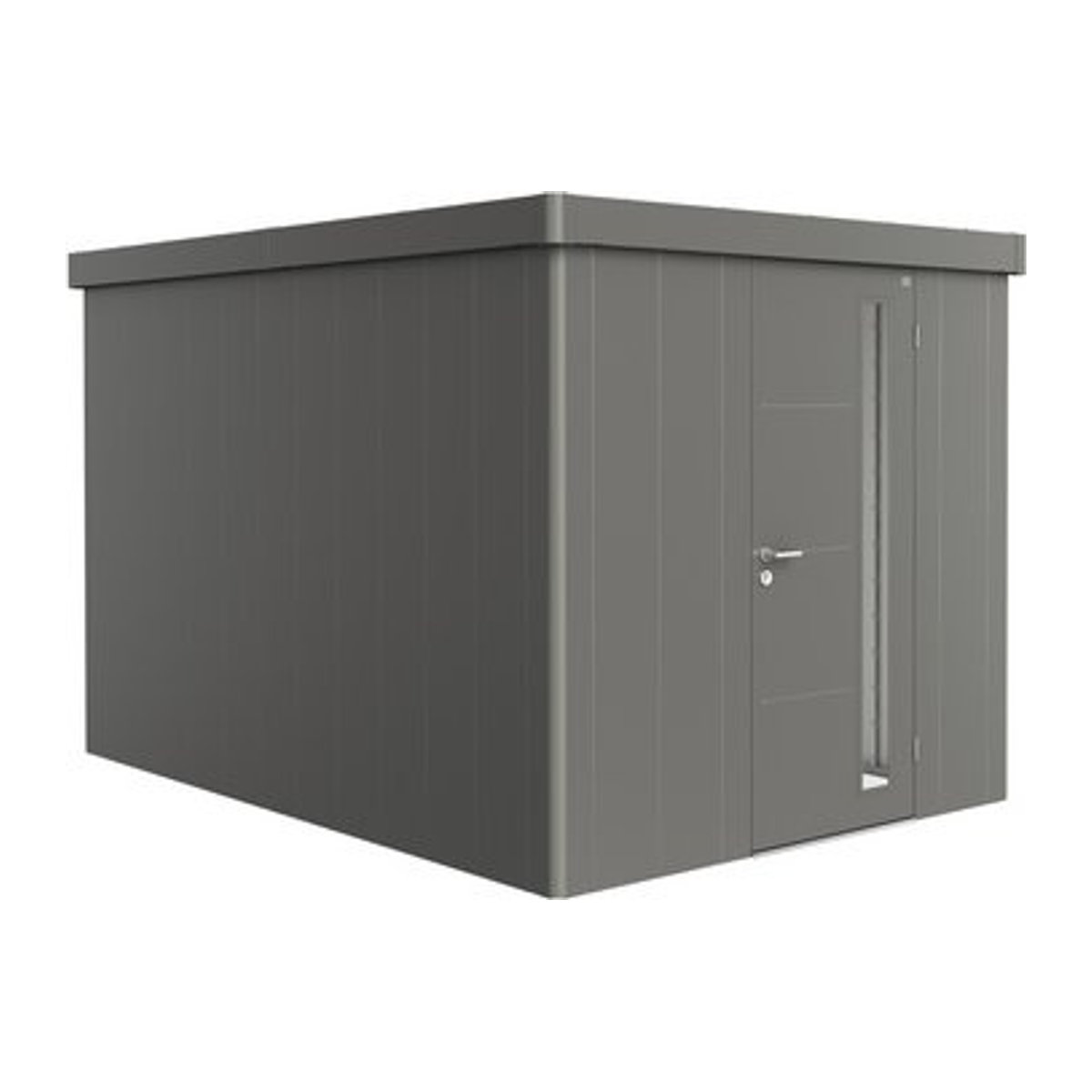Biohort Gerätehaus Neo aus Stahl in Grau B/H/T: 236 x 222 x 348 cm - Bild 1