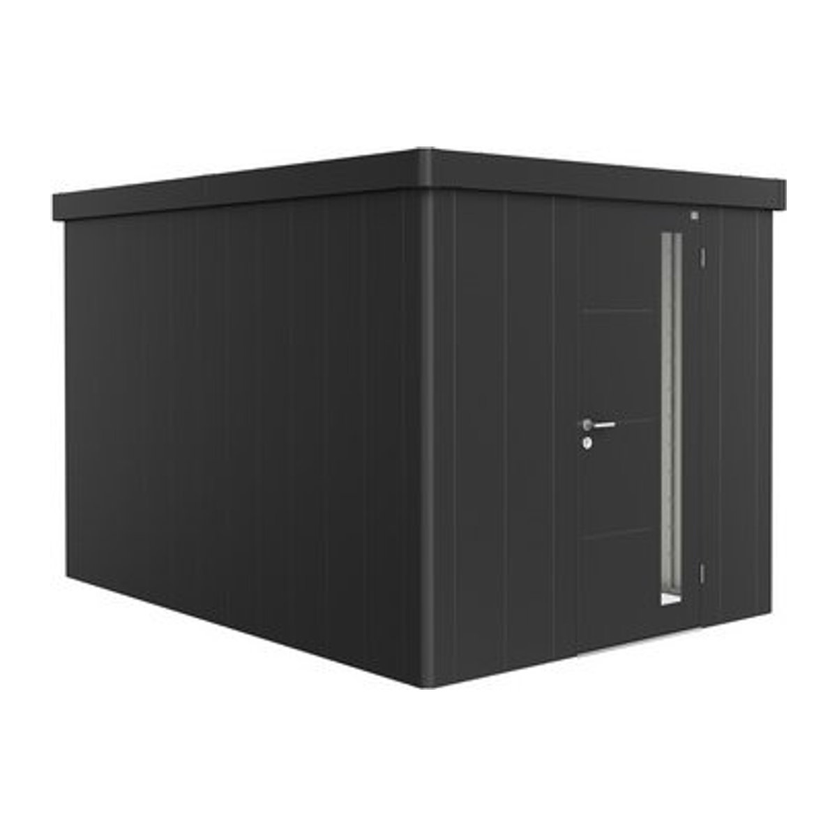 Biohort Gerätehaus Neo aus Stahl in Grau, B/H/T: 236 x 222 x 348 cm - Bild 1