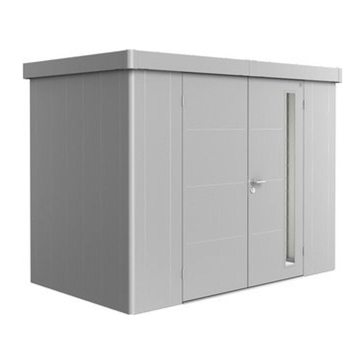 Biohort Gerätehaus Neo aus Stahl in Silber und Grau, B/H/T: 292 x 222 x 180 cm - Bild 1