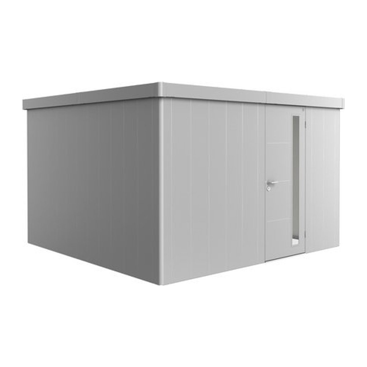 Biohort Gerätehaus Neo aus Stahl in Silber und Grau B/H/T: 348 x 222 x 348 cm - Bild 1