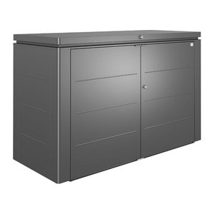 Biohort Highboard 200 Aufbewahrungsbox für Mülltonnen und Geräte, Dunkelgrau-Metallic, B/H/T: 200 x 127 x 84 cm