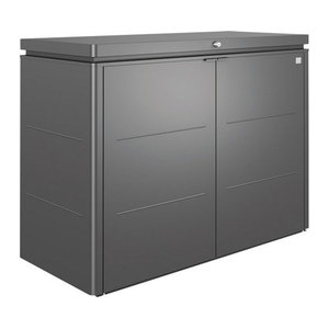 Biohort HighBoard Mülltonnen- und Geräteschrank Aufbewahrungsbox Dunkelgrau-Metallic B/H/T: 160 x 118 x 70 cm