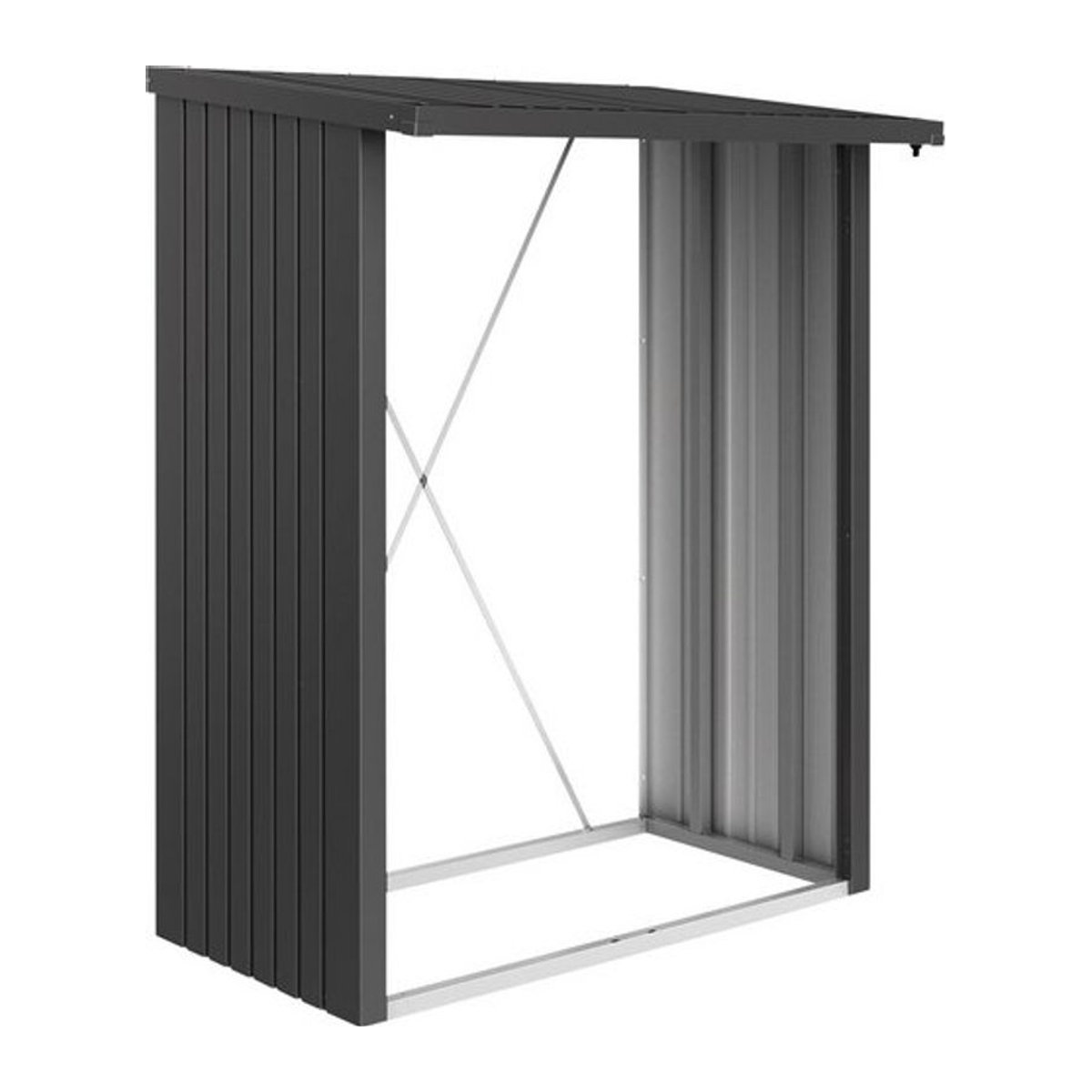 Biohort Kaminholzlager WoodStock 150 in Dunkelgrau-Metallic, B/H/T: 157 x 199 x 102 cm - Bild 1