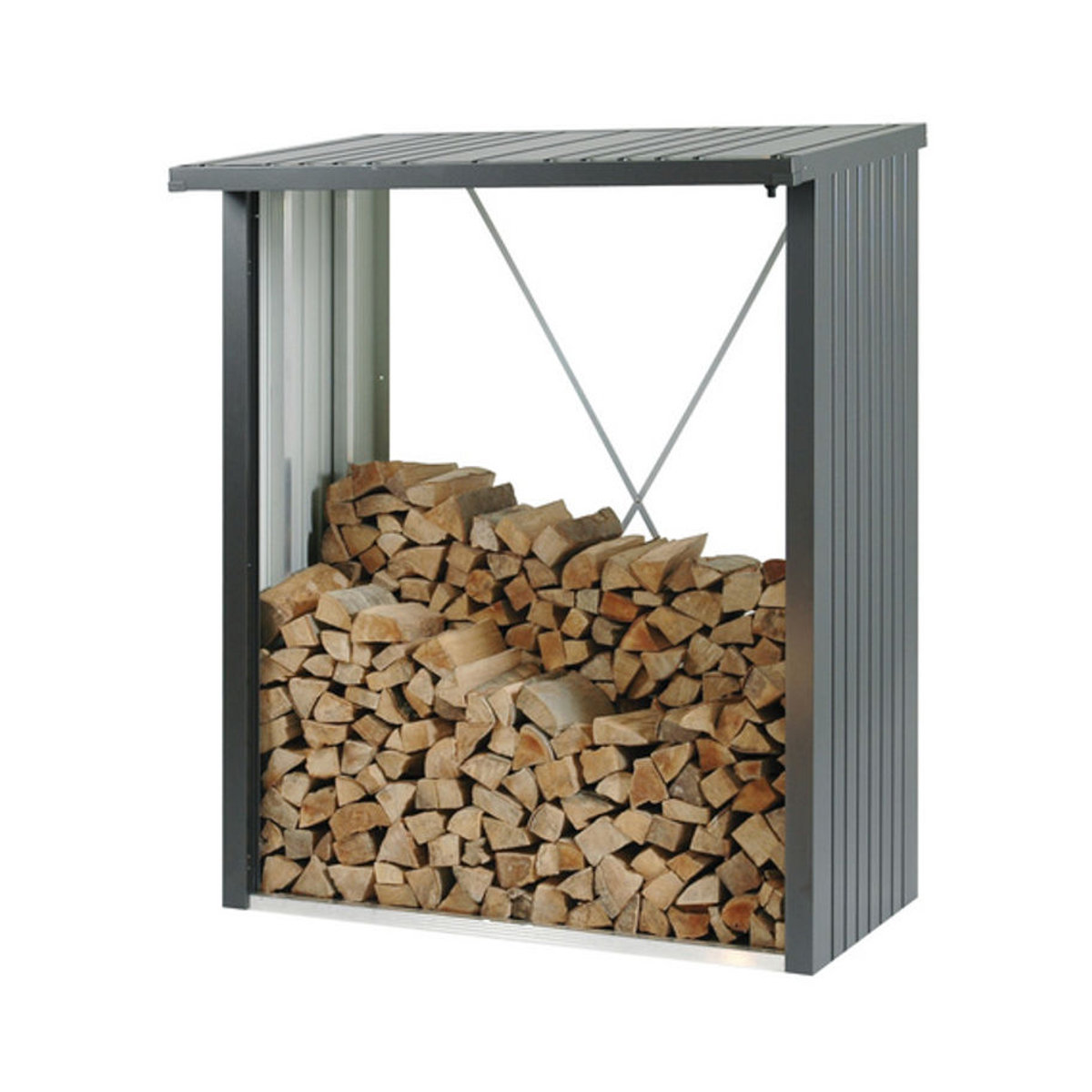 Biohort Kaminholzlager WoodStock 150 in Dunkelgrau-Metallic, B/H/T: 157 x 199 x 102 cm - Bild 2