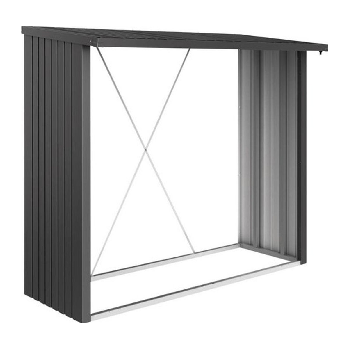 Biohort Kaminholzlager WoodStock 230 in Dunkelgrau-Metallic, B/H/T: 229 x 199 x 102 cm - Bild 1