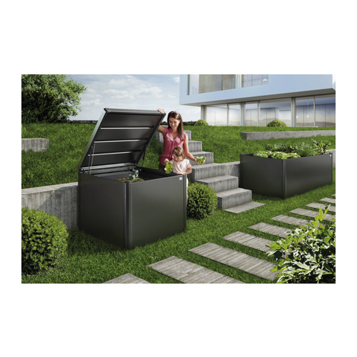Biohort Komposter aus Metall in Grau Anthrazit - Bild 2