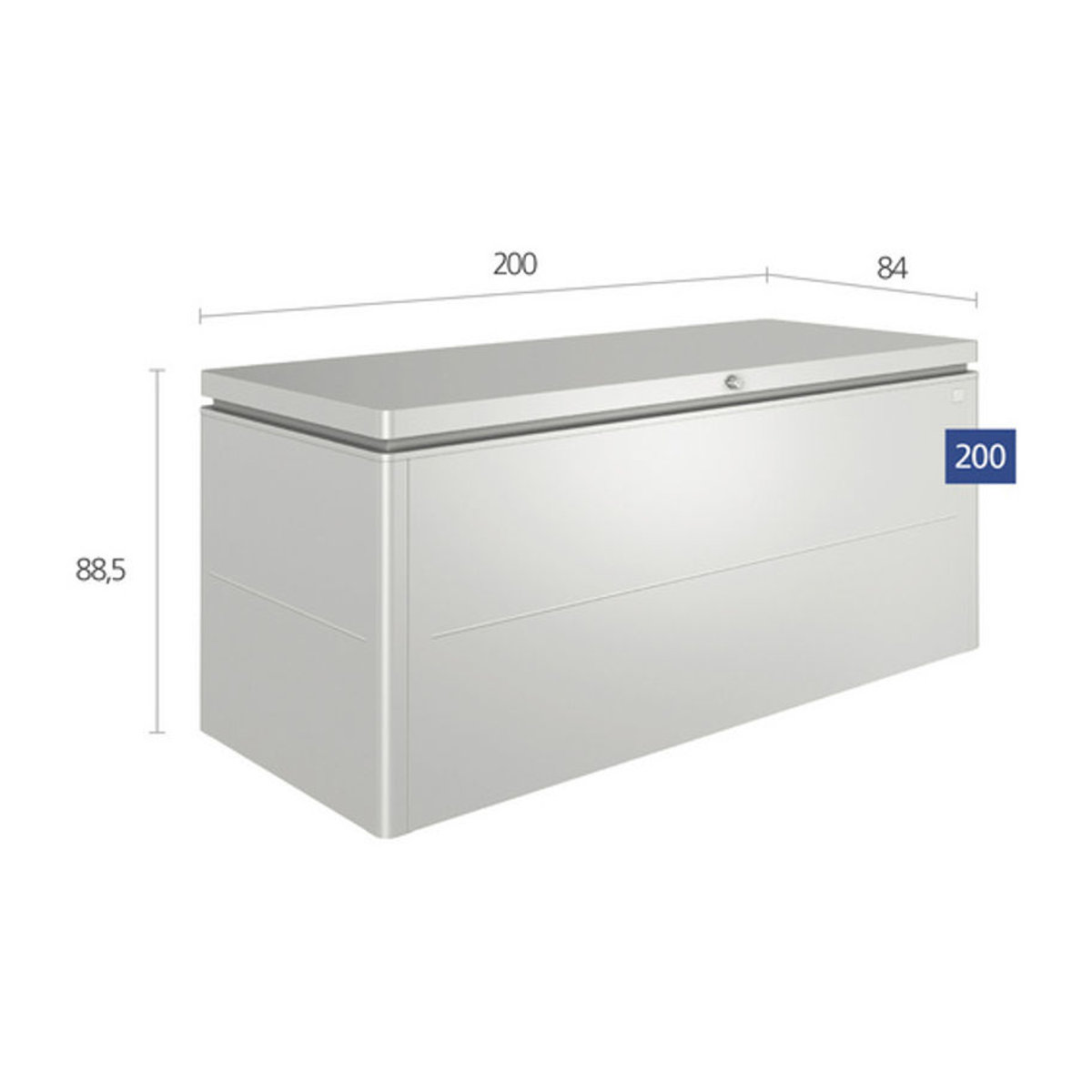 Biohort LoungeBox Aufbewahrungsbox quarzgrau-metallic B/H/T: 200 x 88,5 x 84 cm - Bild 2