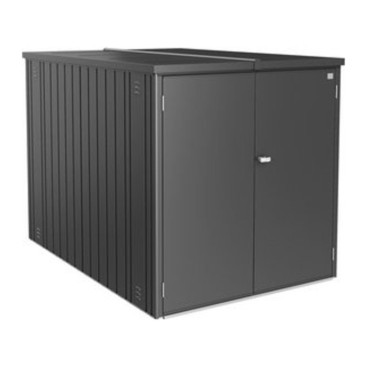 Biohort Minigarage aus Stahl in Grau Anthrazit B/T/H: 145 x 203 x 151 cm - Bild 1