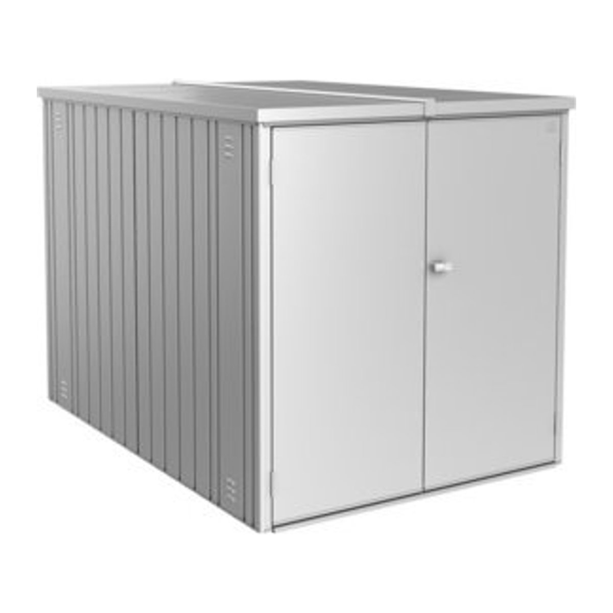 Biohort Minigarage aus Stahl in Silber, B/T/H: 145 x 203 x 151 cm - Bild 1