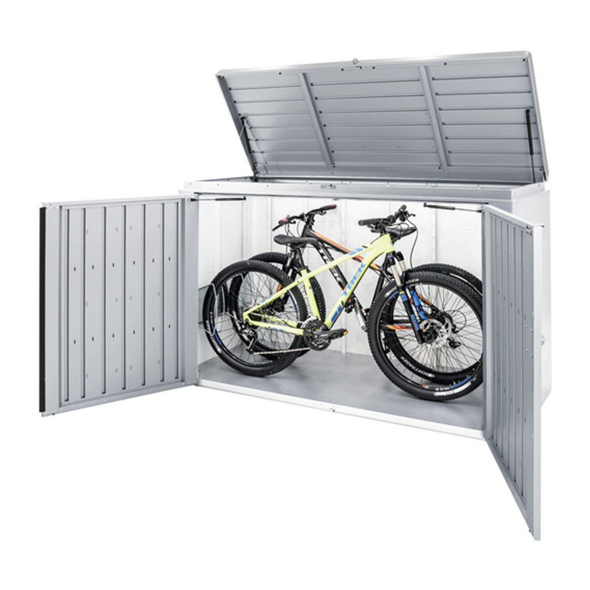 Biohort Mülltonnen- und Geräteschrank HighBoard in Silber, B/H/T: 200 x 127 x 84 cm, 2.150 Liter - Bild 2