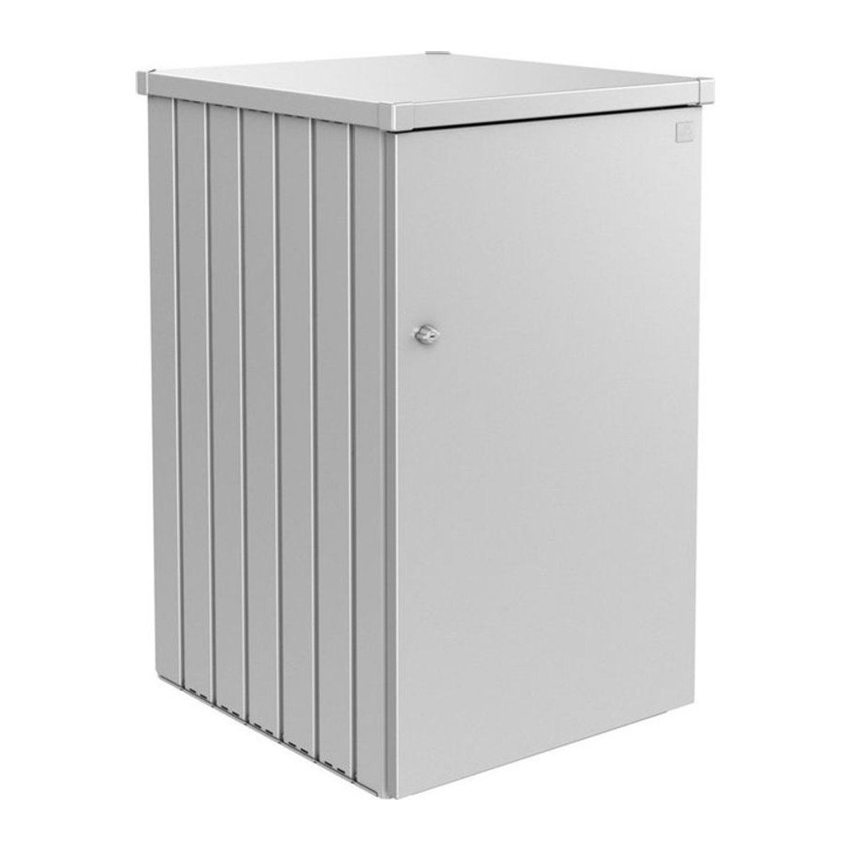 Biohort Mülltonnenbox Alex aus Stahlblech Silber-Metallic B/H/T: 80 x 129 x 88 cm 740 Liter - Bild 4