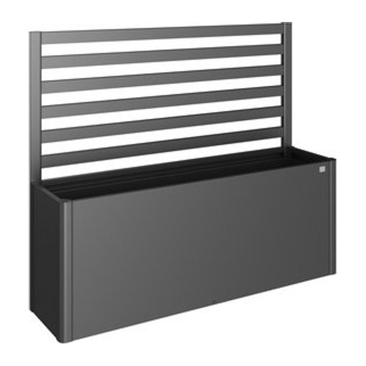 Biohort Rankgitter für Hochbeet aus Metall in Grau Anthrazit B/H: 201 x 91 cm - Bild 1