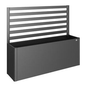 Biohort Rankgitter für Hochbeet aus Metall in Grau Anthrazit B/H: 201 x 91 cm