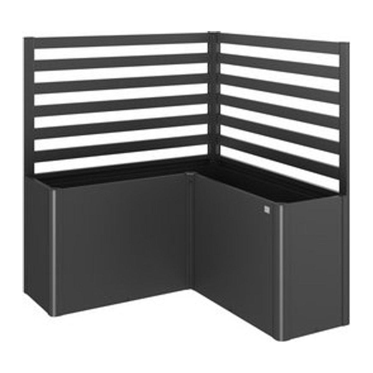 Biohort Rankgitter für Hochbeet in L-Form, 2 Stück, Metall, Grau/Anthrazit, B: 152 cm, H: 91 cm - Bild 1