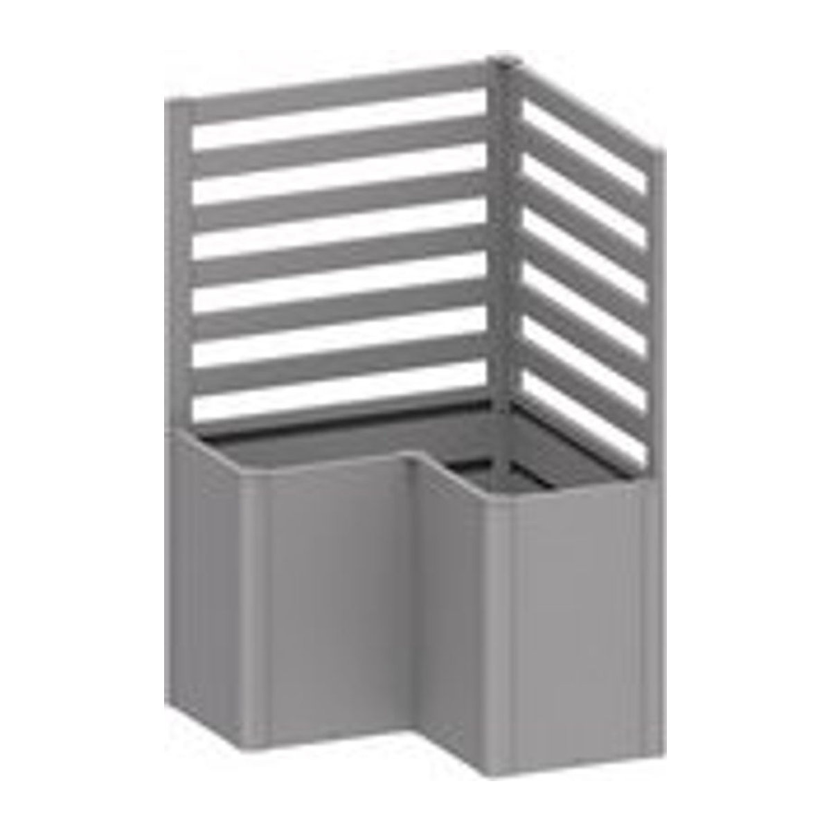 Biohort Rankgitter für Hochbeet in L-Form, 2 Stück, Metall, Silber/Grau, B: 102 cm, H: 91 cm - Bild 1