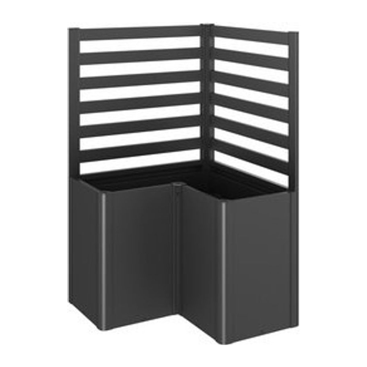 Biohort Rankgitter für Hochbeet in L-Form aus Metall, 2 Stück, Grau/Anthrazit, B: 102 cm, H: 91 cm - Bild 1