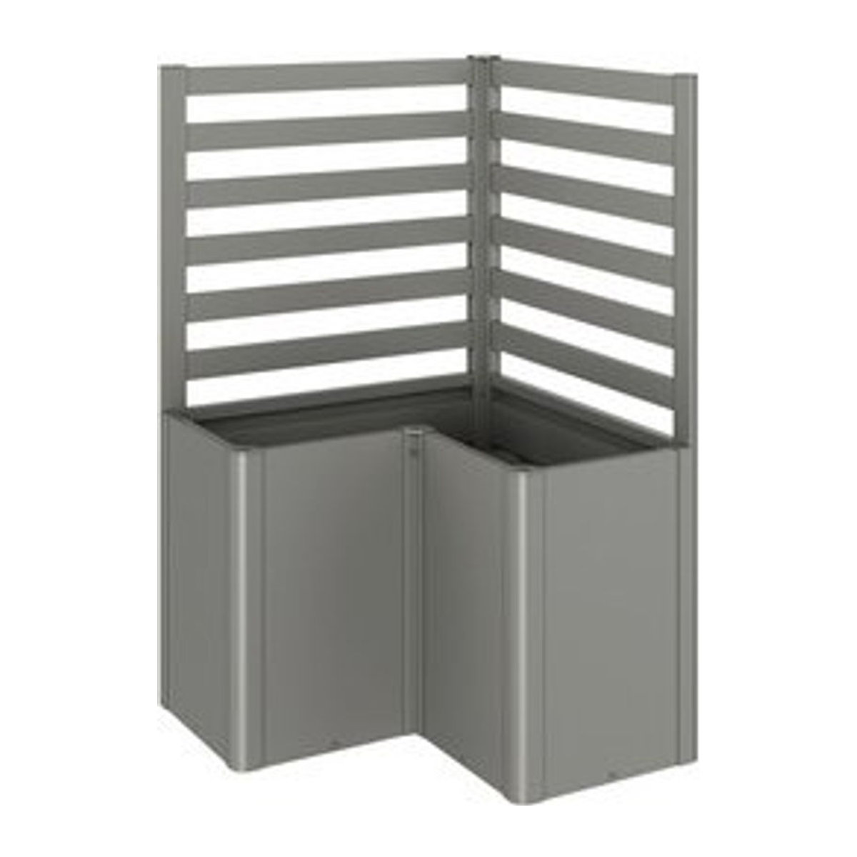 Biohort Rankgitter für Hochbeet in L-Form aus Metall, 2 Stück, Grau, B/H: 102 x 91 cm - Bild 1