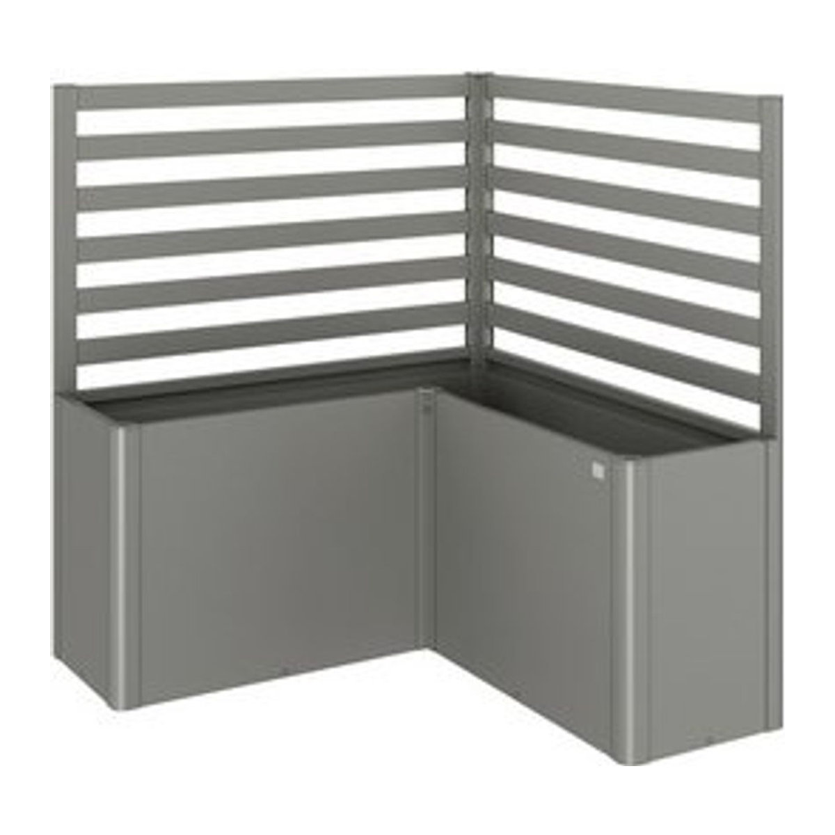 Biohort Rankgitter für Hochbeet in L-Form aus Metall, 2 Stück, Grau, B/H: 152 x 91 cm - Bild 1