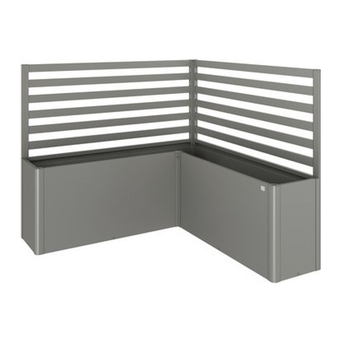 Biohort Rankgitter für Hochbeet in L-Form aus Metall, 2 Stück, Grau, B/H: 201 x 91 cm - Bild 1
