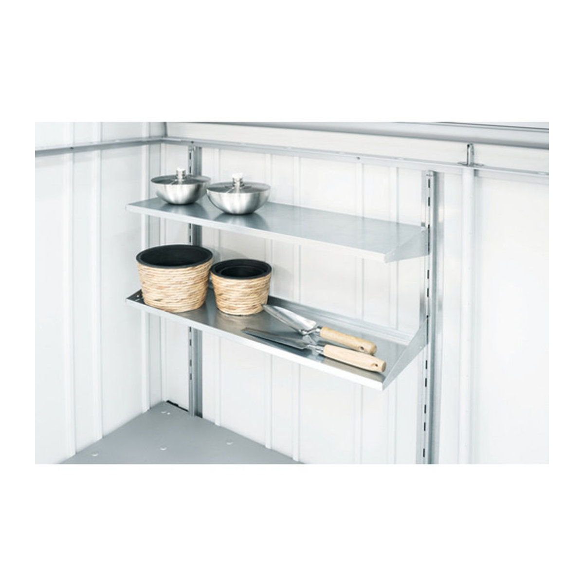 Biohort Regal-Set StoreMax 190 für Geräteschrank aus Metall in Silber - Bild 2