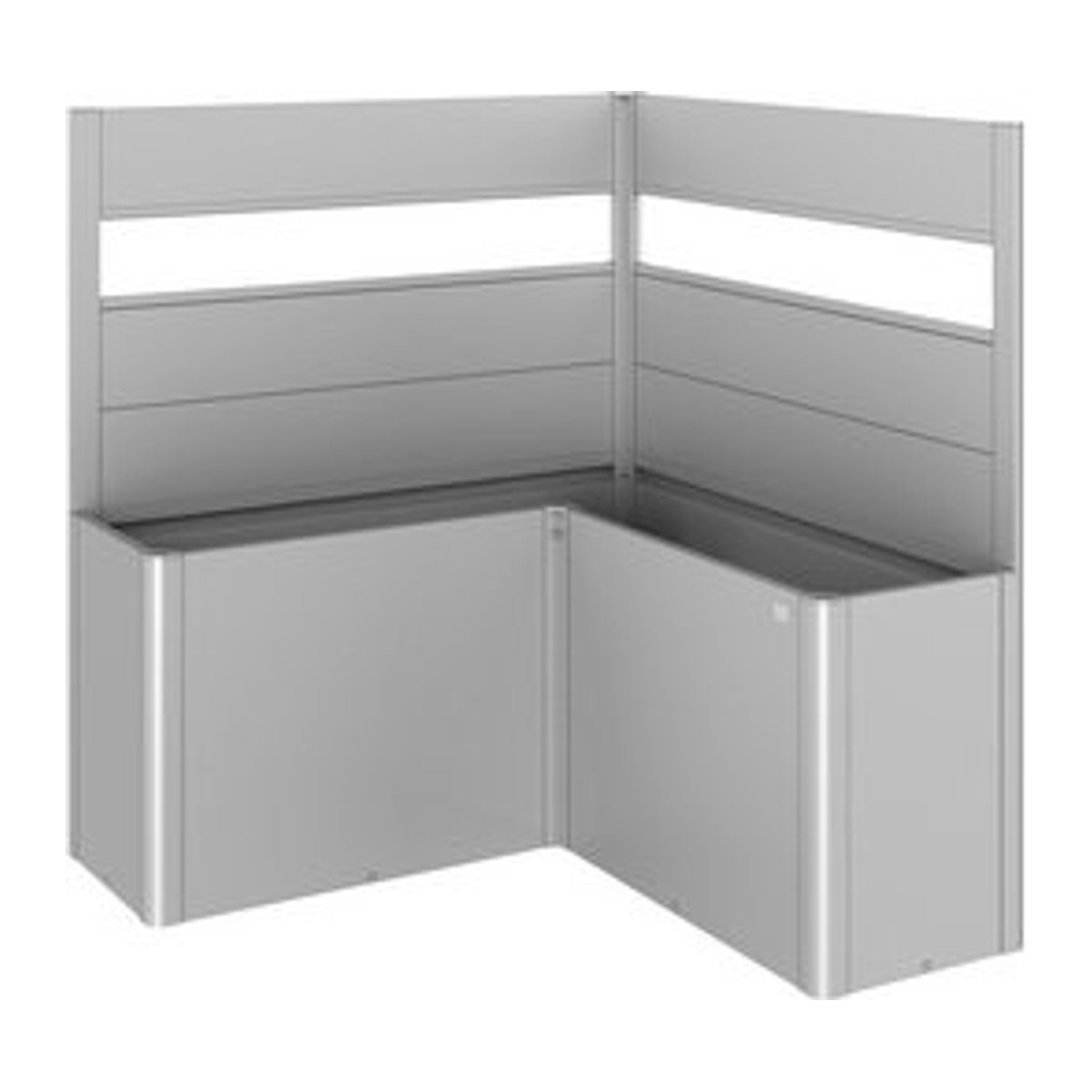 Biohort Sichtschutz Belvedere für Hochbeet aus feuerverzinktem Stahlblech in Silber - Bild 1