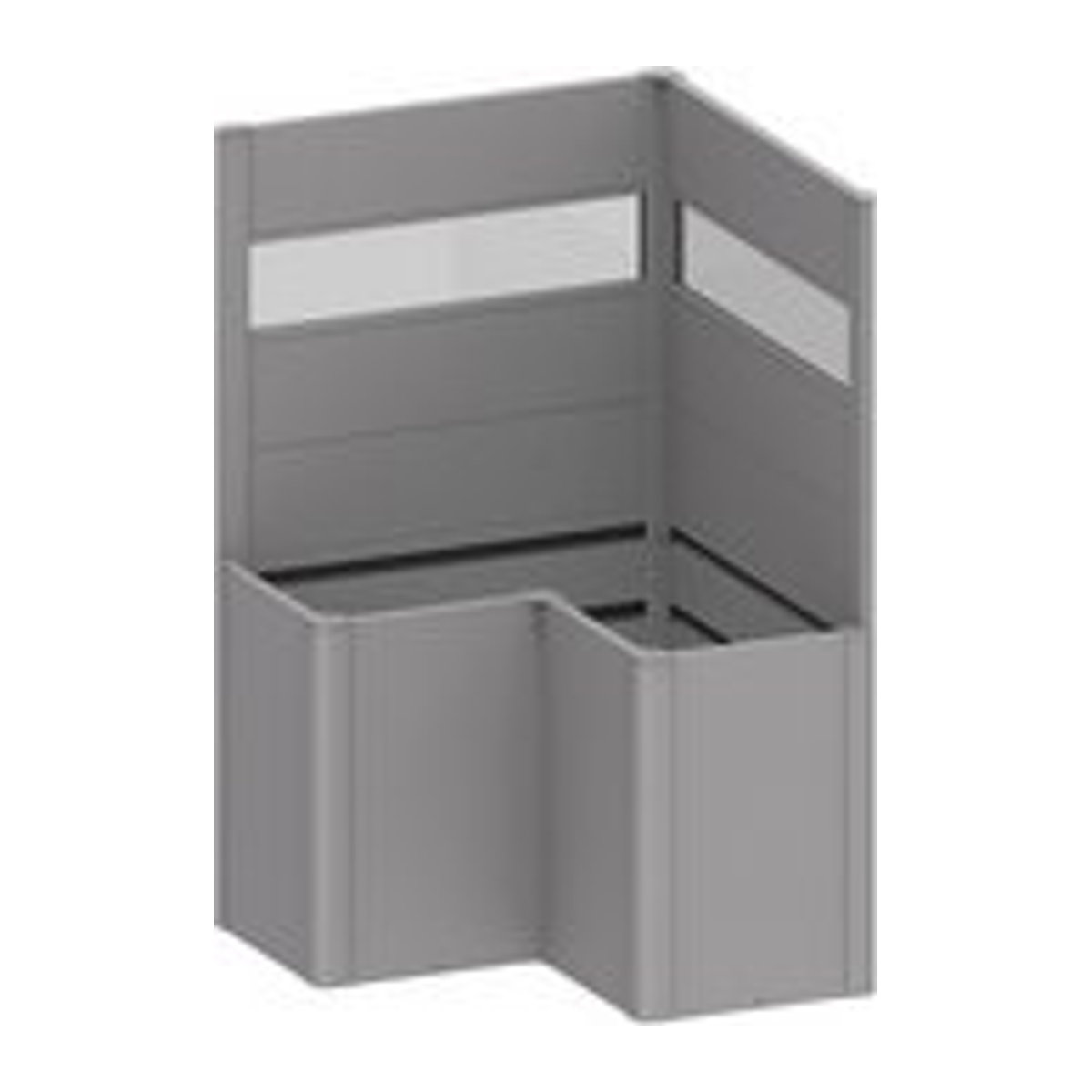 Biohort Sichtschutz Belvedere für Hochbeet aus feuerverzinktem Stahlblech in Silber/Grau - Bild 1