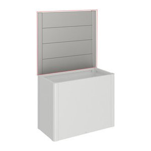 Biohort Sichtschutzelement DaVinci aus Metall in Grau, H x B: 91 x 102 cm