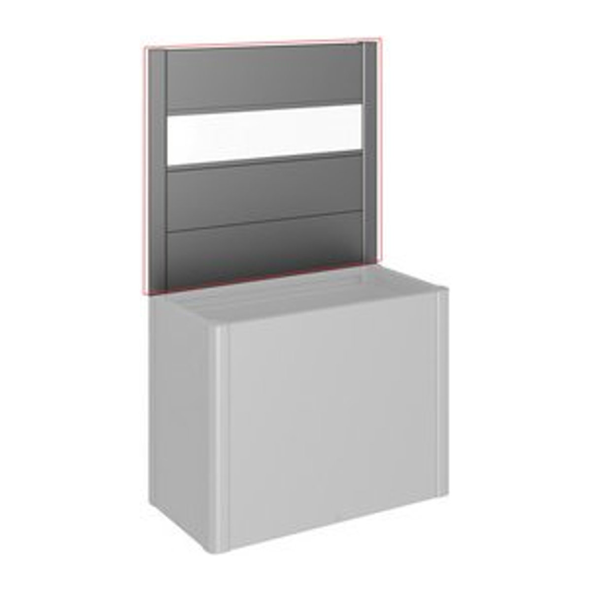 Biohort Sichtschutzelement DaVinci aus Metall und Acrylglas in Grau, H x B: 91 x 102 cm - Bild 1