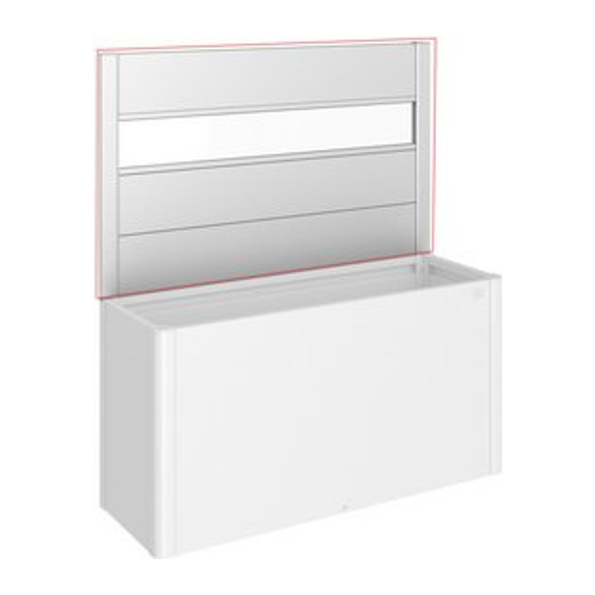 Biohort Sichtschutzelement DaVinci aus Metall und Acrylglas in Grau, H x B: 91 x 152 cm - Bild 1