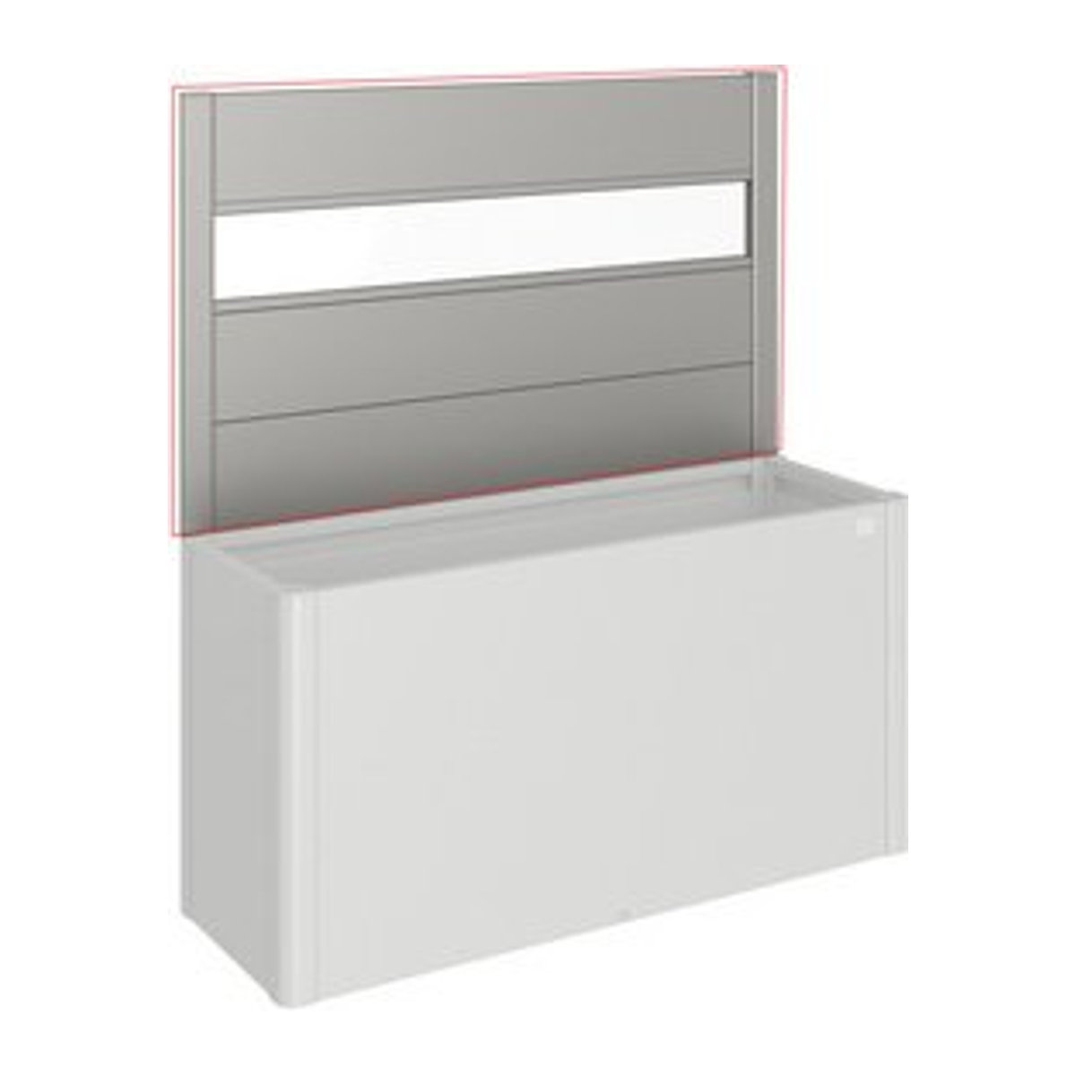 Biohort Sichtschutzelement DaVinci aus Metall und Acrylglas in Grau, H x B: 91 x 152 cm - Bild 1