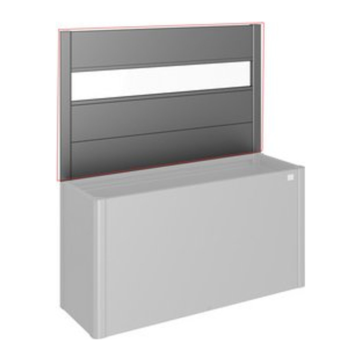 Biohort Sichtschutzelement DaVinci aus Metall und Acrylglas in Grau, H x B: 91 x 152 cm - Bild 1