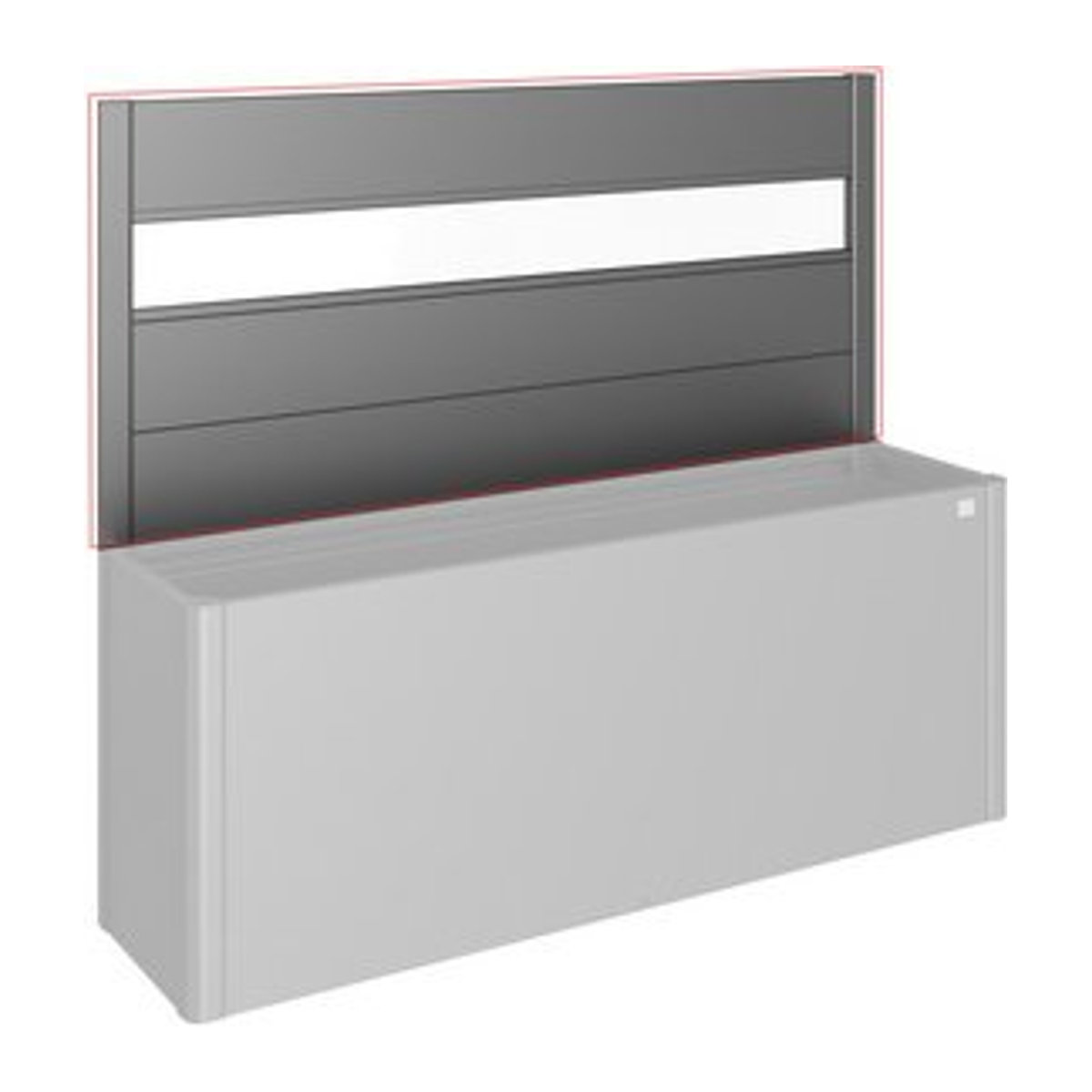 Biohort Sichtschutzelement DaVinci aus Metall und Acrylglas in Grau, H x B: 91 x 201 cm - Bild 1