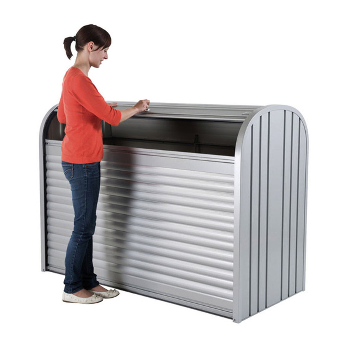 Biohort StoreMax Mülltonnen- und Geräteschrank in Grau, Volumen: 740 Liter, B/H/T: 117 x 109 x 73 cm - Bild 2