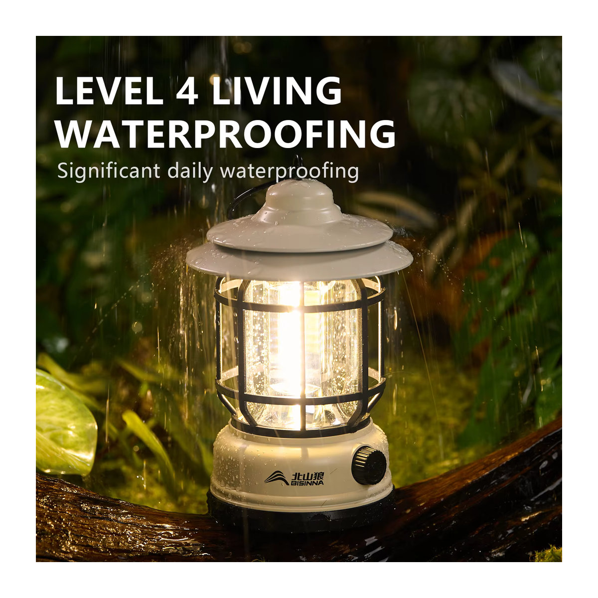 BISINNA Camping Lichter Retro Atmosphäre Lichter wasserdicht und wiederaufladbar - Bild 5