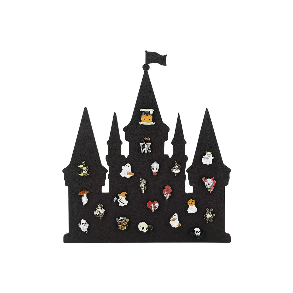 Black Castle Korktafel Pin Board in Schwarz, wandmontierte Pinnwand für Brosche und Pin Collection, rechteckig - Bild 7