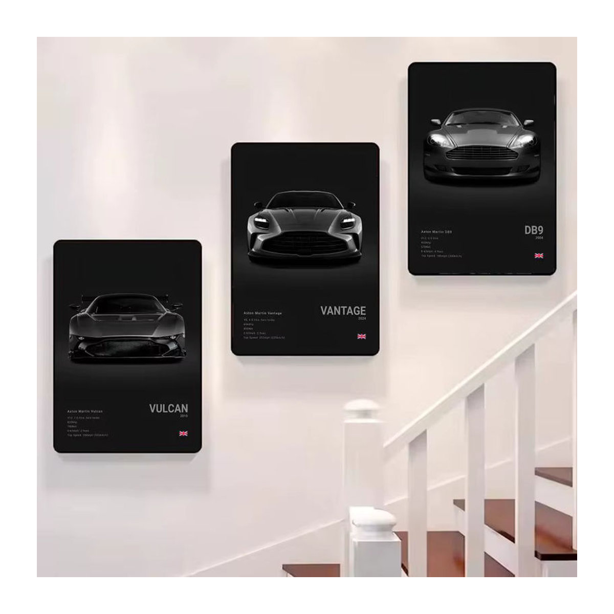BLACK DECOR Vantage Poster Cooles Auto, Schwarz, Wasserdichtes HD Wandkunst Poster aus Papier, Rechteckig - Bild 2
