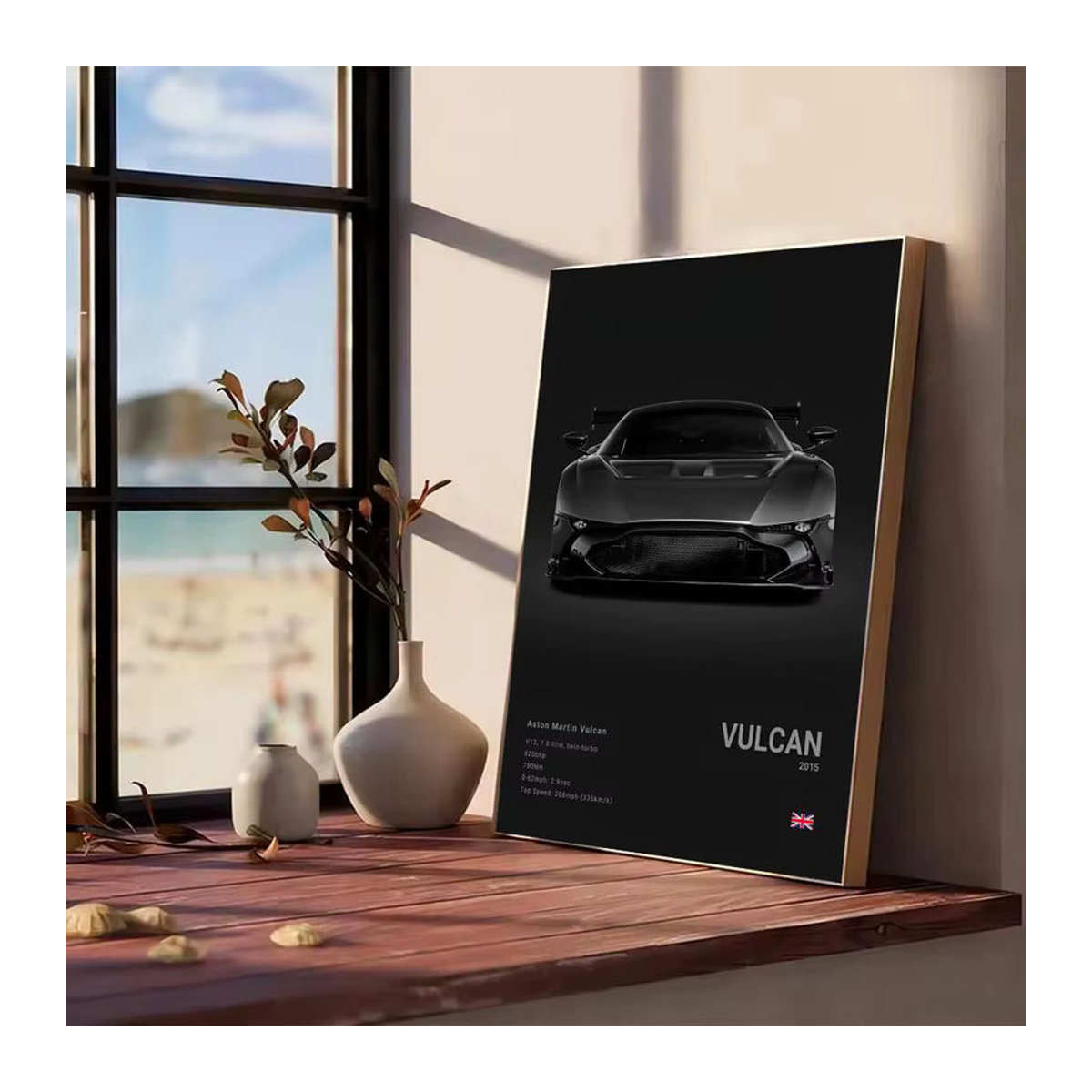 BLACK DECOR Vantage Poster Cooles Auto, Schwarz, Wasserdichtes HD Wandkunst Poster aus Papier, Rechteckig - Bild 4