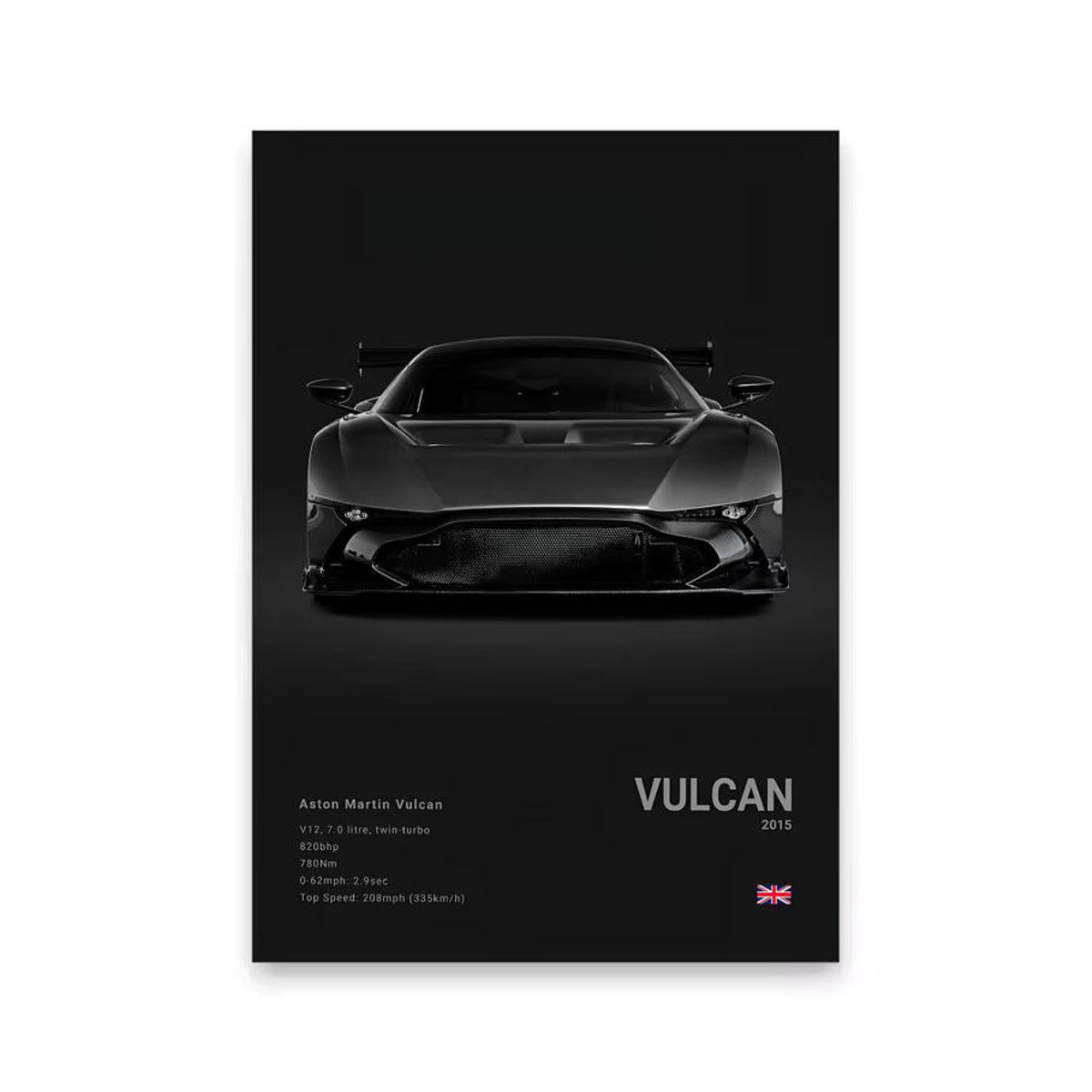 BLACK DECOR Vantage Poster Cooles Auto, Schwarz, Wasserdichtes HD Wandkunst Poster aus Papier, Rechteckig - Bild 5