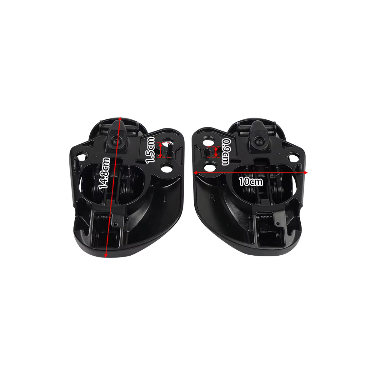 Black Works Racing Umwandelbare Dachriegel Set links und rechts mit weichem Oberteil für Mazda Miata 1990–2003, Schwarz - Bild 2