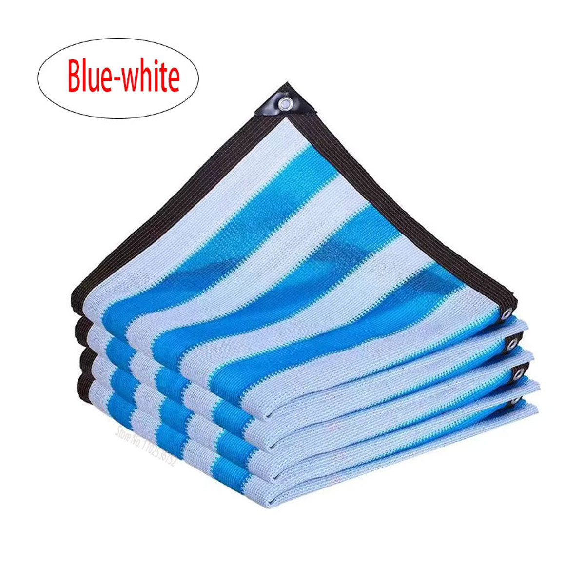 Blau-weißes Anti-UV-Sonnenschutznetz für den Außenbereich als Gartenschirm aus Stoff und Pflanzennetz - Bild 5