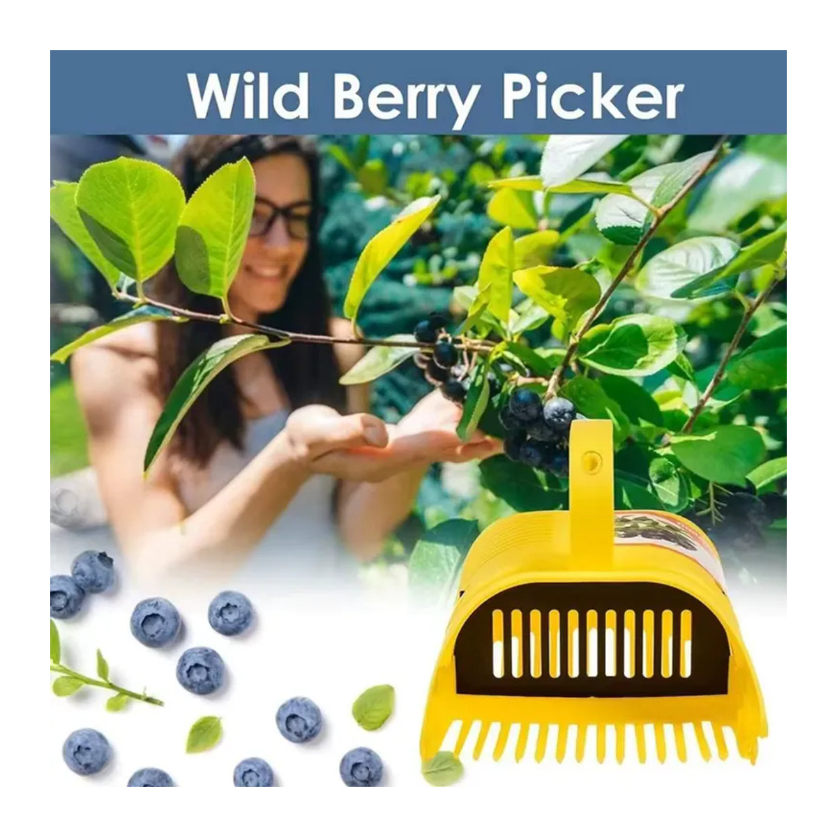 Blaubeerpflücker Beerenpflücker mit Kammzähnen und leichtem Griff für eine effiziente Ernte im Garten - Bild 3