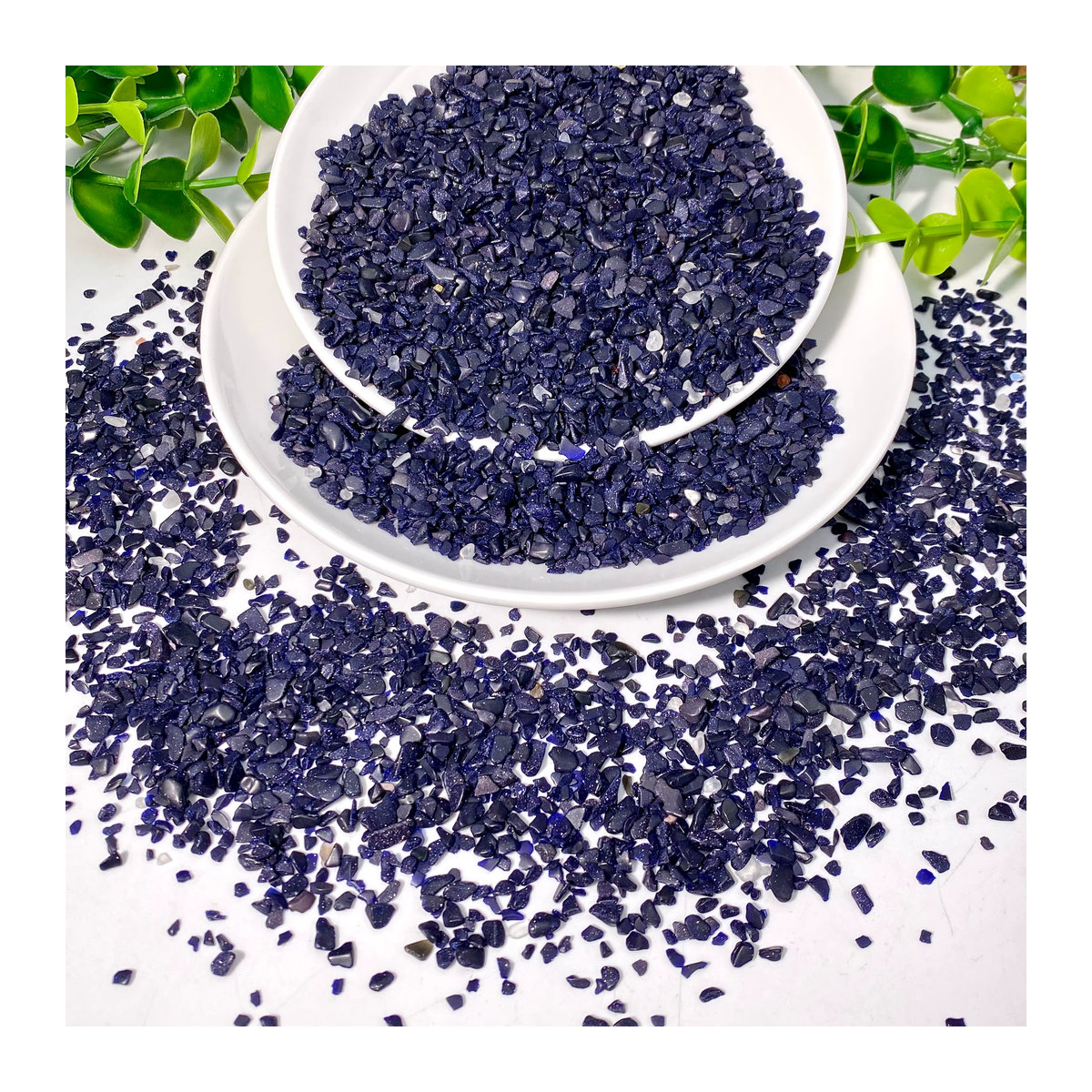 Blaue Sandstein-Chips aus natürlichem Kristall als Dekoration, 1–5 mm, 50 g - Bild 2