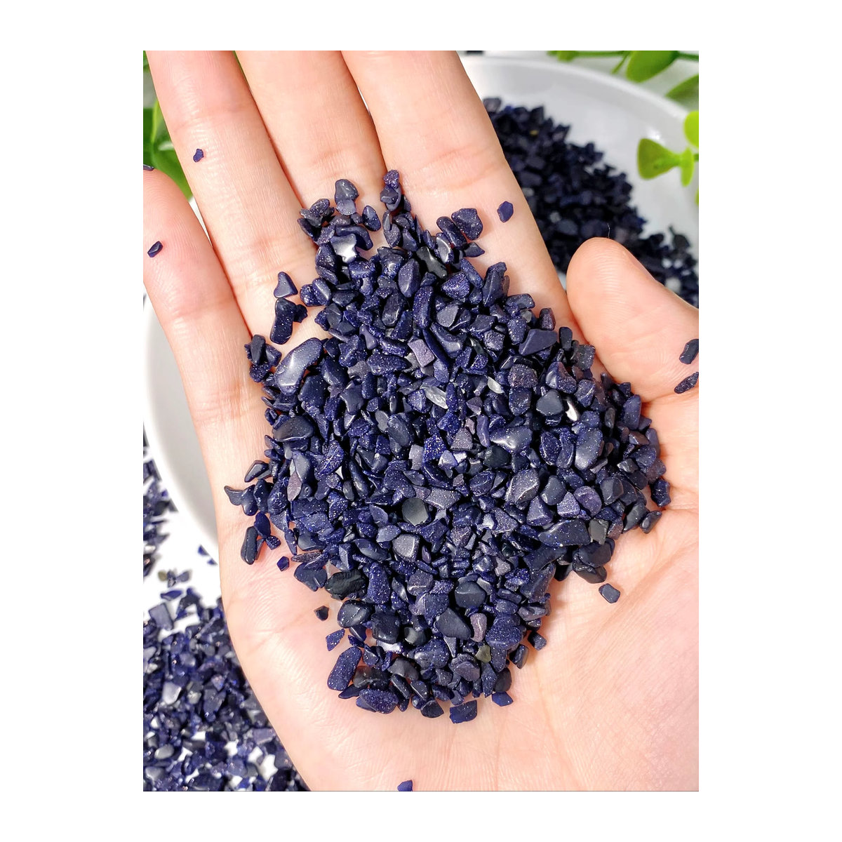 Blaue Sandstein-Chips aus natürlichem Kristall als Dekoration, 1–5 mm, 50 g - Bild 6