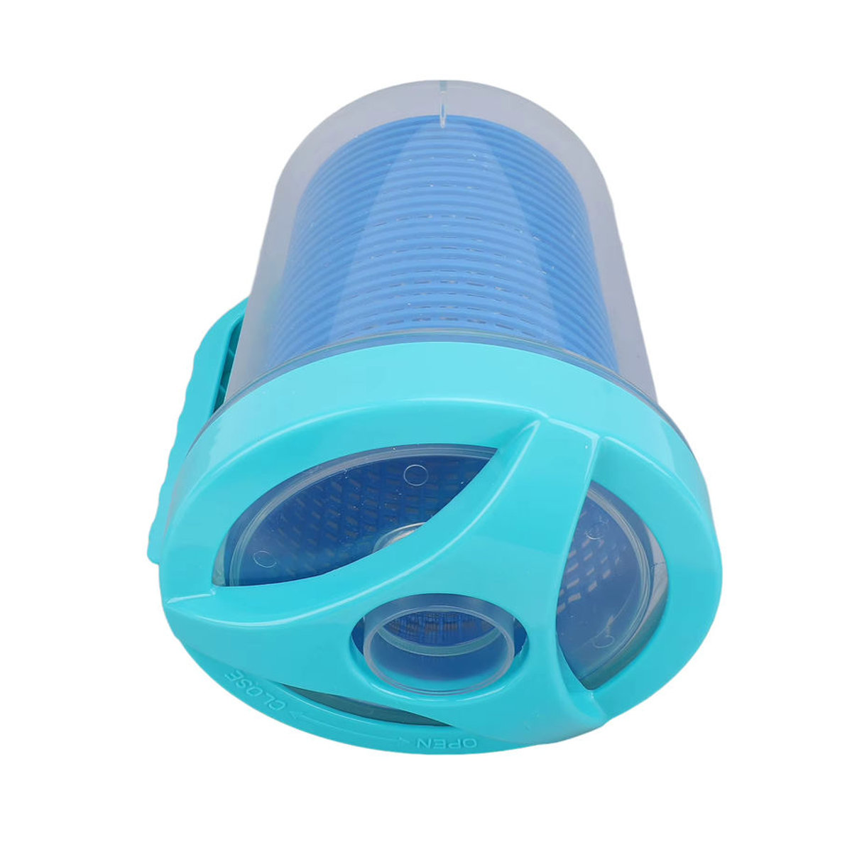 Blauer Inline Pool Blatt Kanister aus Kunststoff mit Mesh Korb als Pool Reiniger Blattfänger für Hayward W560 und Pentair R211084 - Bild 5