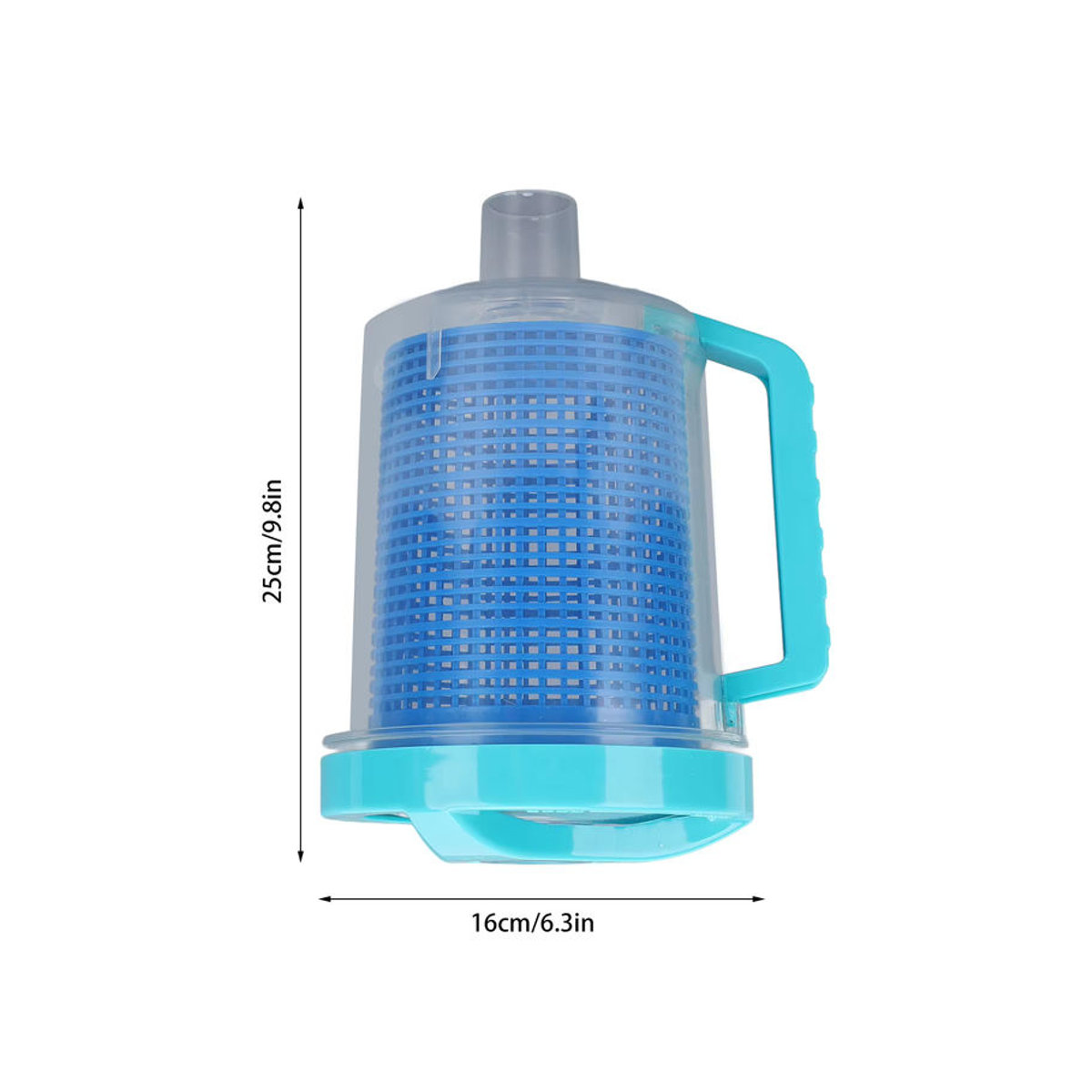 Blauer Inline Pool Blatt Kanister aus Kunststoff mit Mesh Korb als Pool Reiniger Blattfänger für Hayward W560 und Pentair R211084 - Bild 6