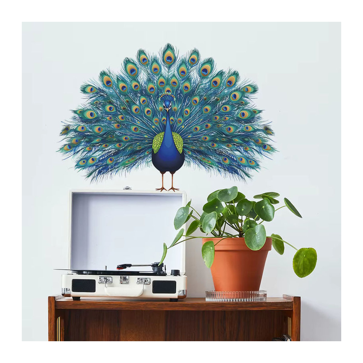 Blauer Pfau Wandtapete aus Papier für deine Heimdekoration, Breite: 40 cm, Höhe: 60 cm - Bild 5