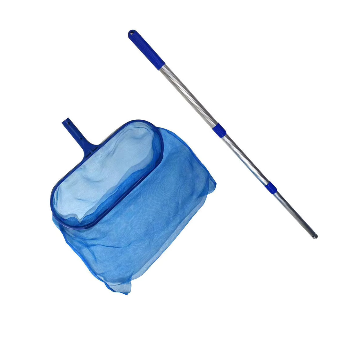 Blauer Pool-Rechen mit Reinigungsnetz für die Pool- und Teichreinigung als Skimmer-Zubehör - Bild 5