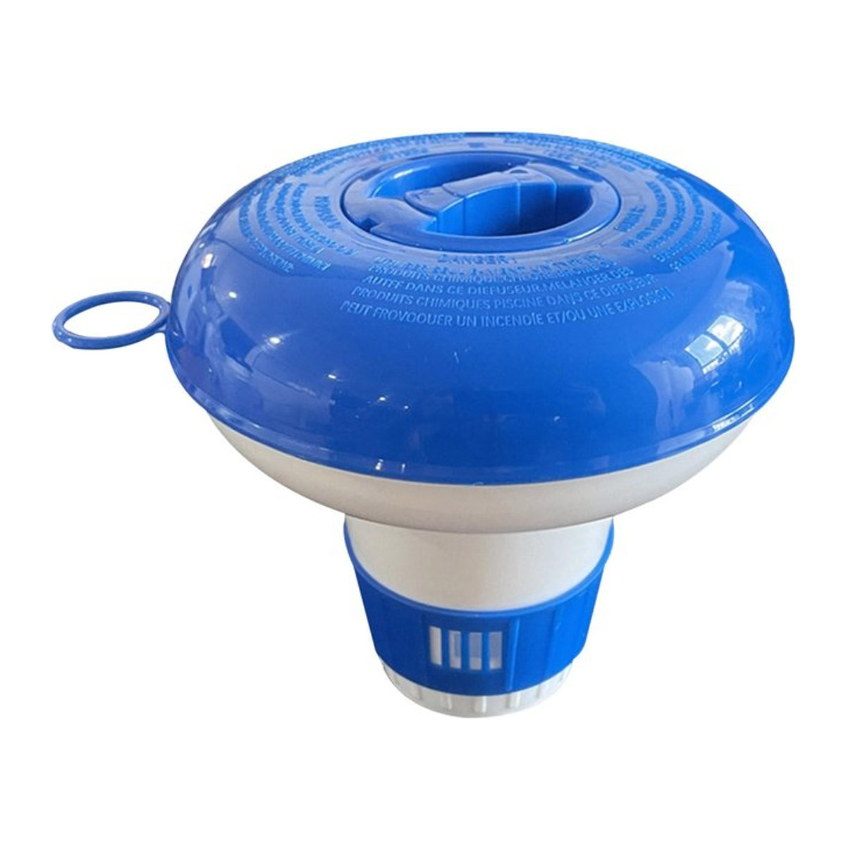 Blauer Schwimmender Dosierer für Chlor- und Bromtabletten als Applikator für Schwimmbad, Spa und Whirlpool aus Kunststoff - Bild 1
